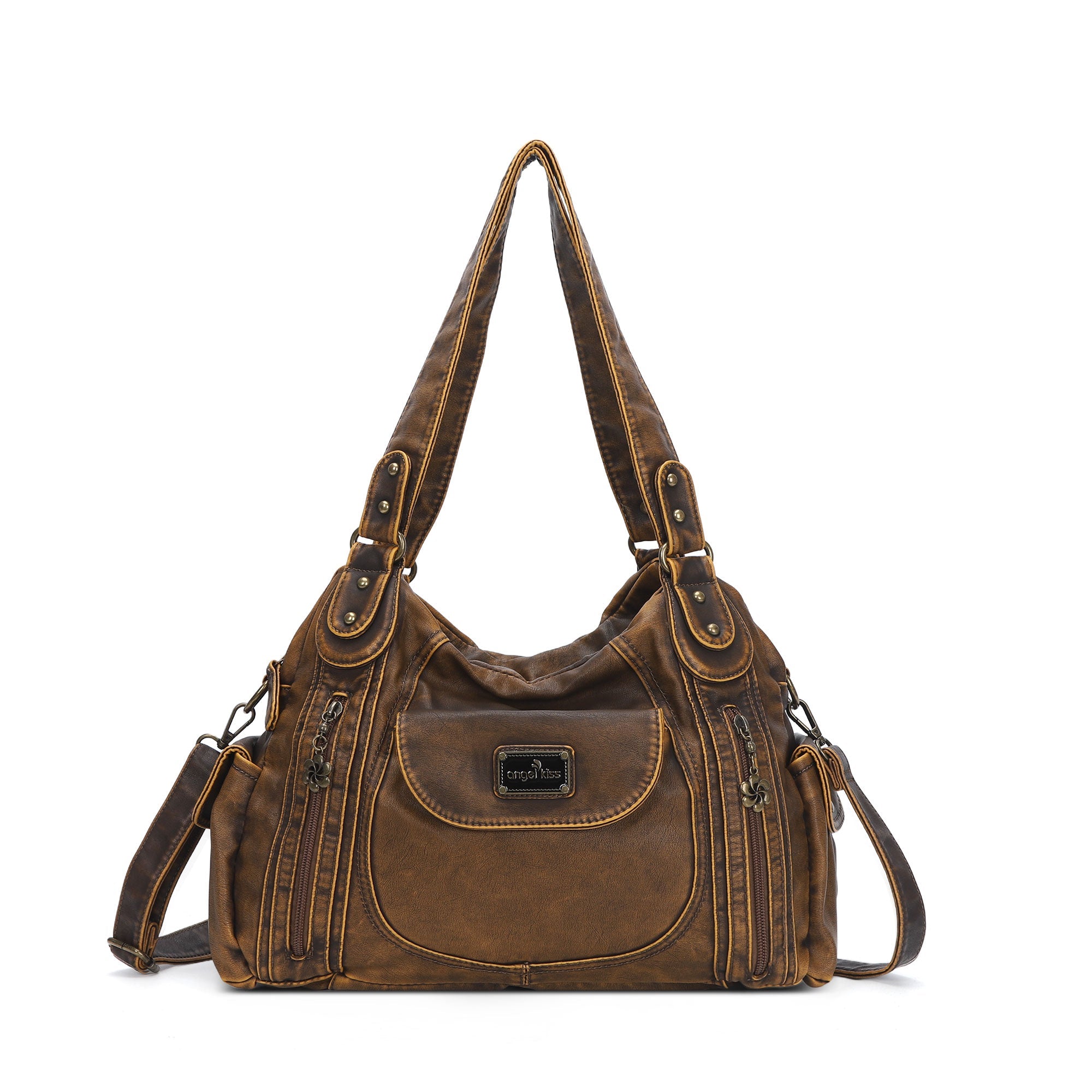 Women  handbag with High Quality Washed PU Multi Purpose tote bag-Angelkiss Bag