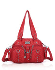 Washed Desigher Handbag For Women with Multi pockets-Angelkiss Bag