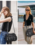 Multi-Pocket Top Handle Shoulder Purse for Women