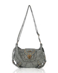 Western Studded Denim Shoulder & Crossbody Bag
