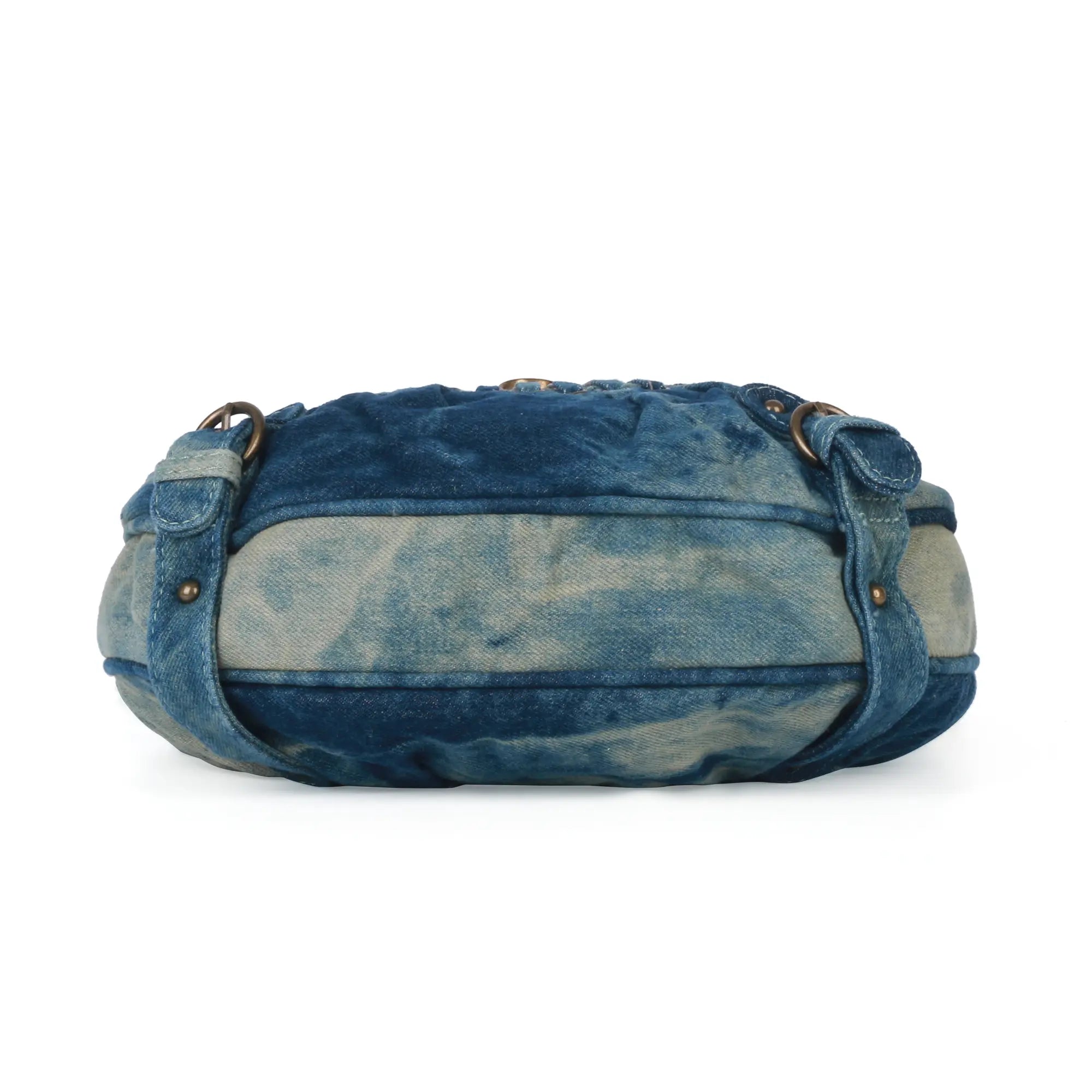 Western Studded Denim Shoulder &amp; Crossbody Bag