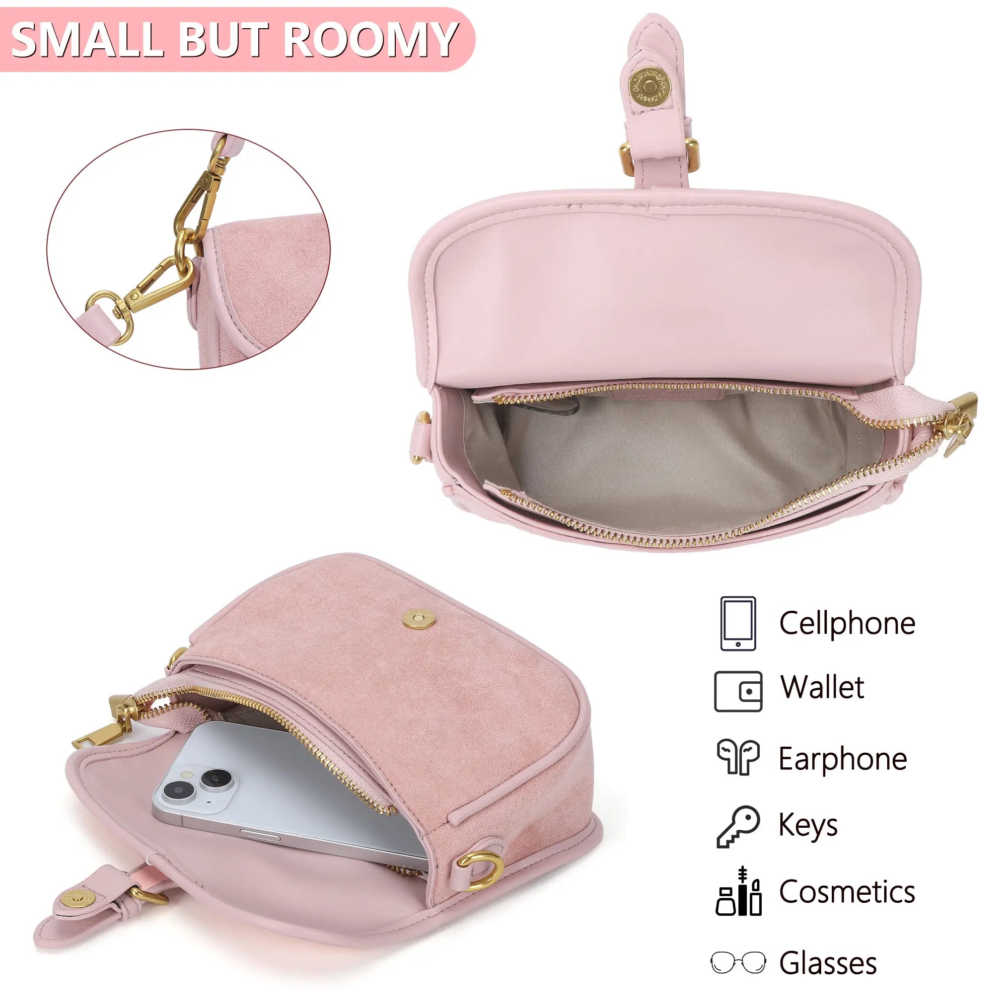Mini Suede Convertible Shoulder Bag