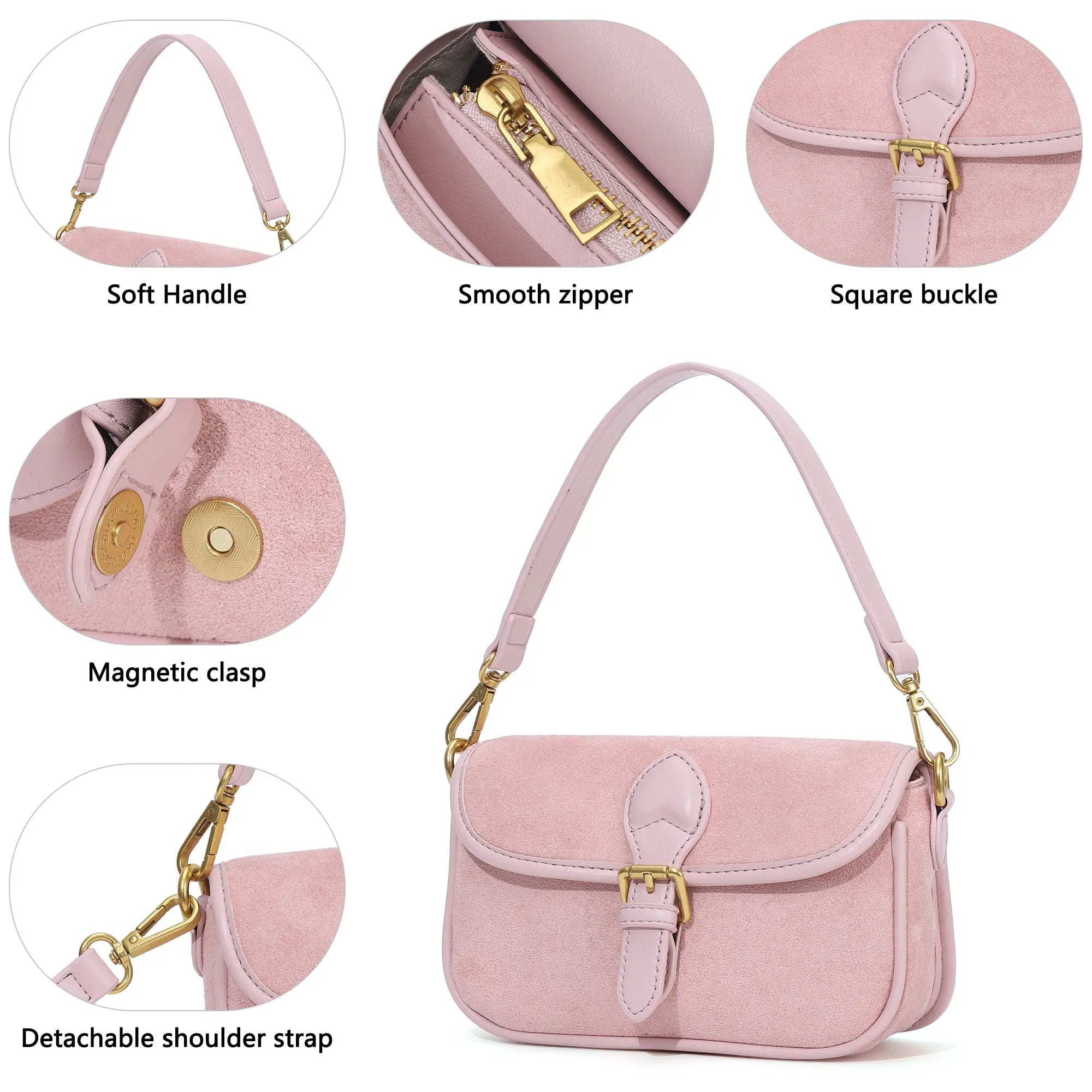 Mini Suede Convertible Shoulder Bag