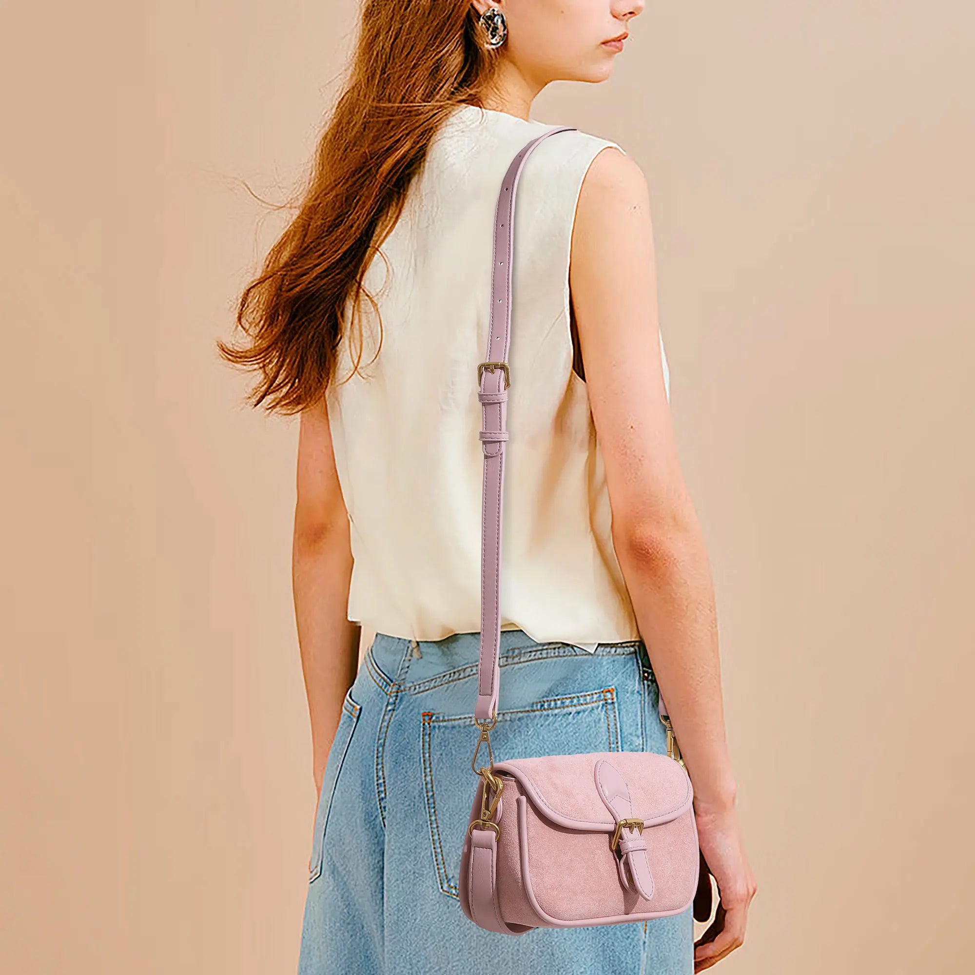 Mini Suede Convertible Shoulder Bag
