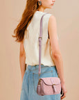 Mini Suede Convertible Shoulder Bag