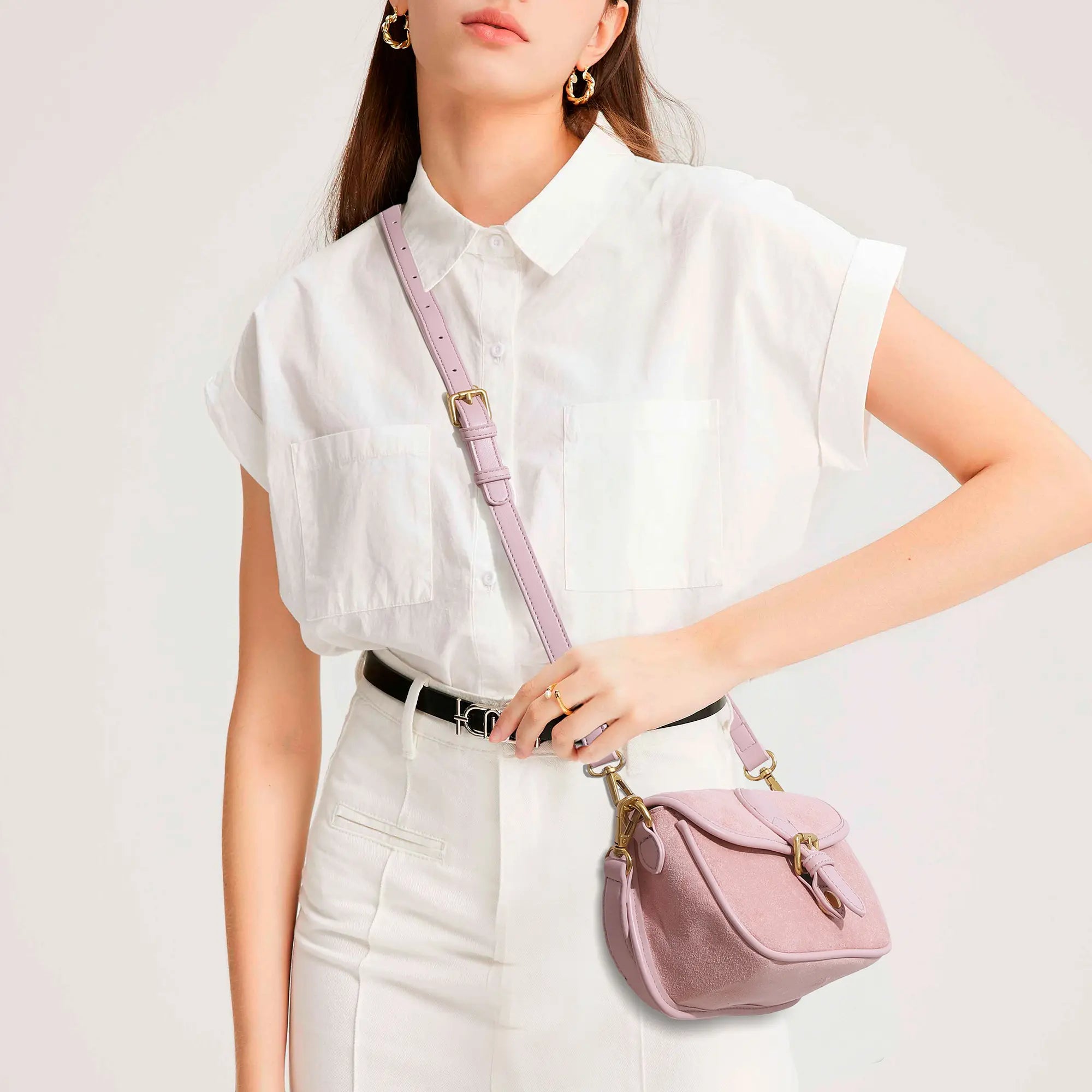 Mini Suede Convertible Shoulder Bag