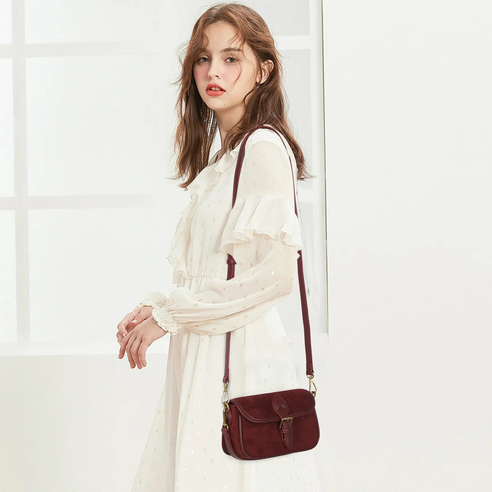Mini Suede Convertible Shoulder Bag
