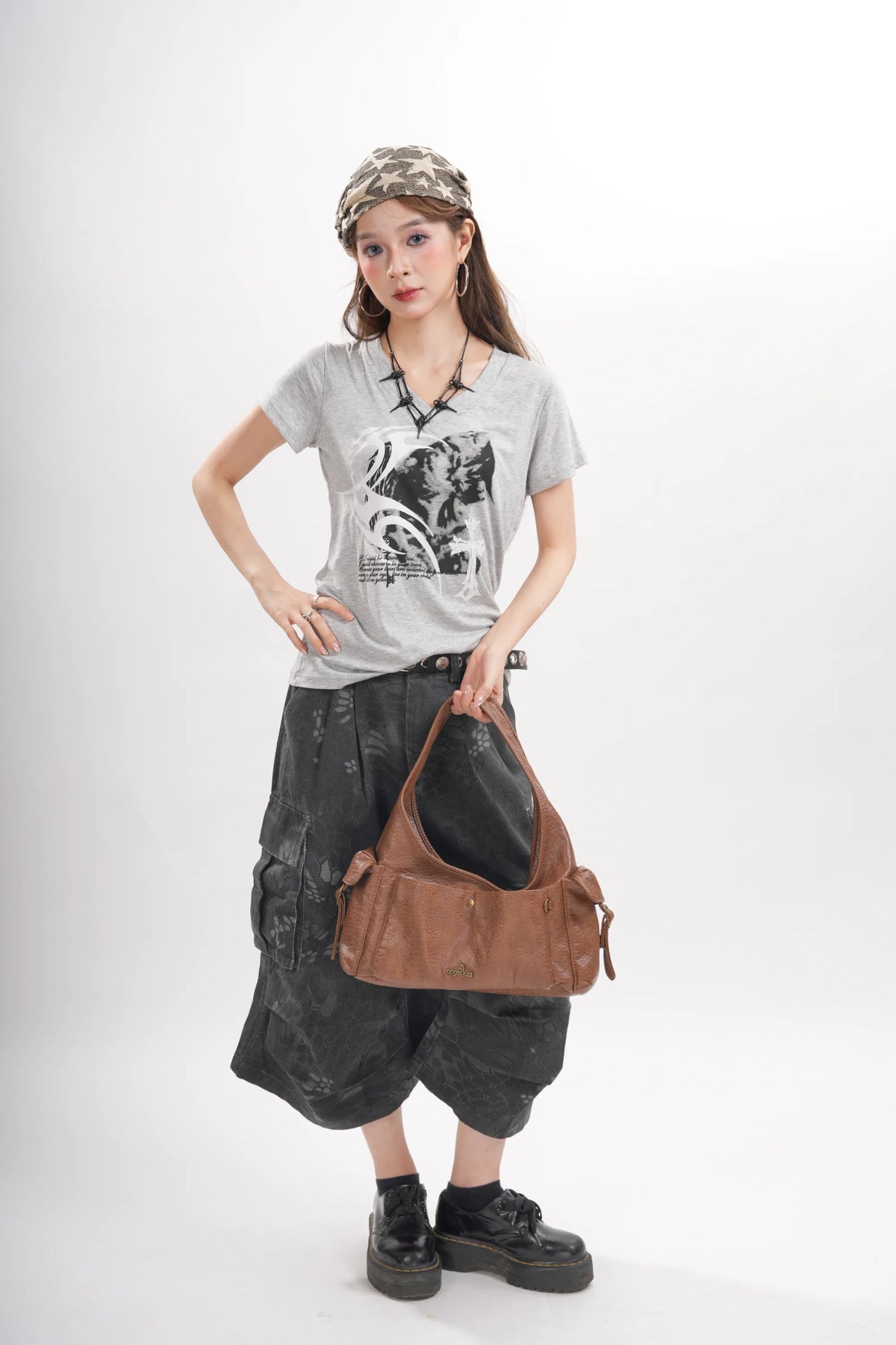 Vintage Moto Crescent Shoulder Bag