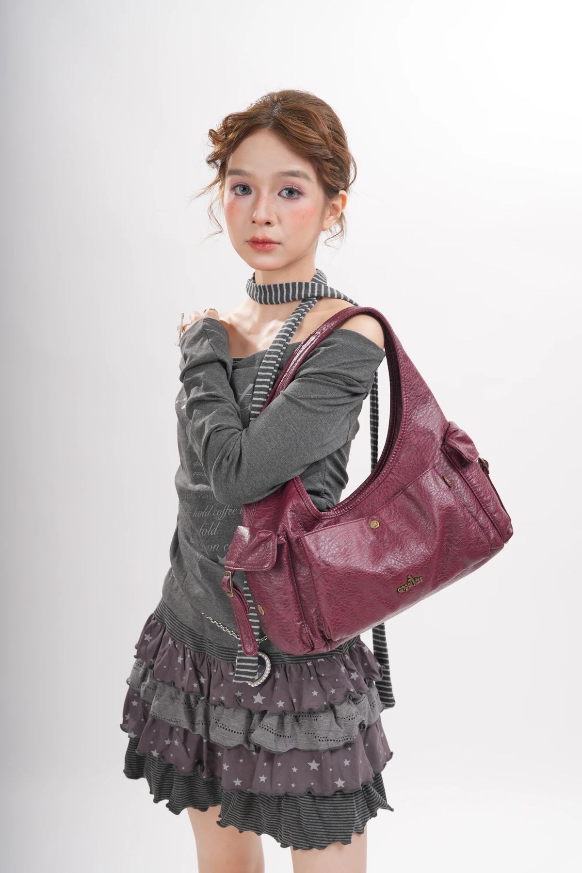 Vintage Moto Crescent Shoulder Bag