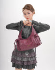 Vintage Moto Crescent Shoulder Bag