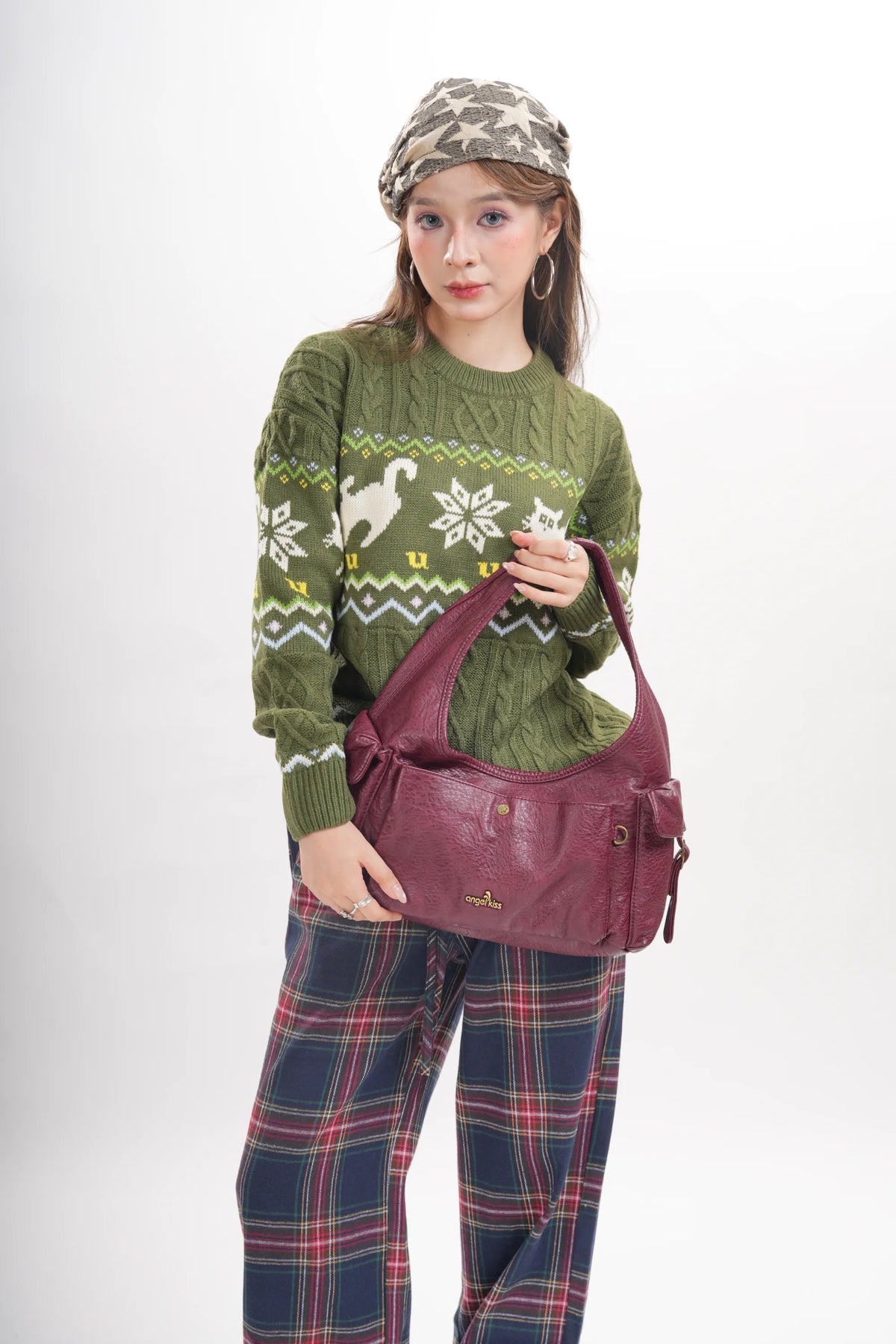 Vintage Moto Crescent Shoulder Bag