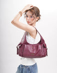 Vintage Moto Crescent Shoulder Bag