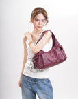 Vintage Moto Crescent Shoulder Bag