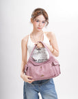 Vintage Moto Crescent Shoulder Bag