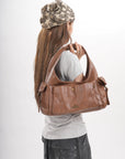 Vintage Moto Crescent Shoulder Bag