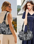 Y2K Leopard Print Studded Large Satchel Bag