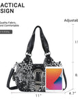 Y2K Leopard Print Studded Large Satchel Bag