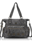 Oversized Slouchy Multi Pocket Tote Bag with Adjustable Strap