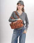 Women’s Multi-Pocket Satchel Purse | Shoulder & Crossbody Handbag