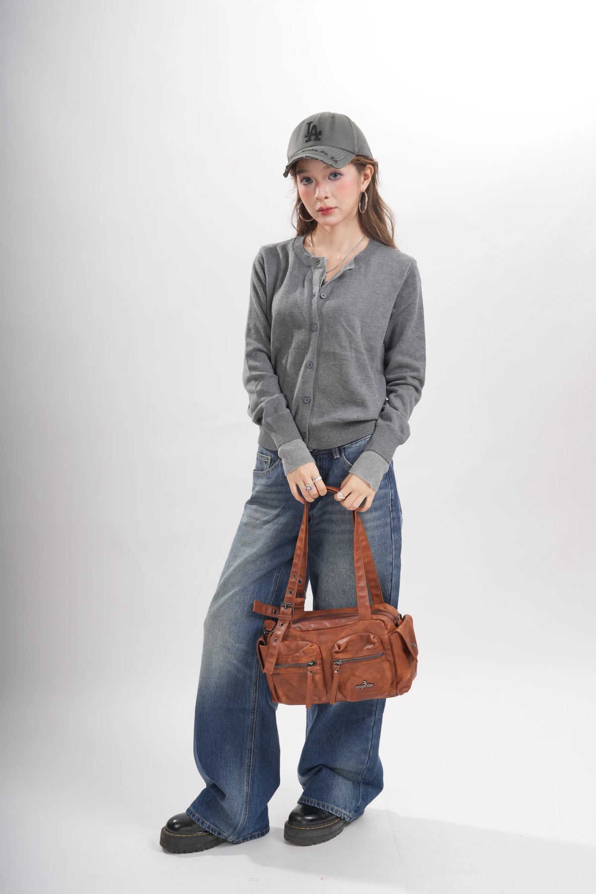 Women’s Multi-Pocket Satchel Purse | Shoulder &amp; Crossbody Handbag
