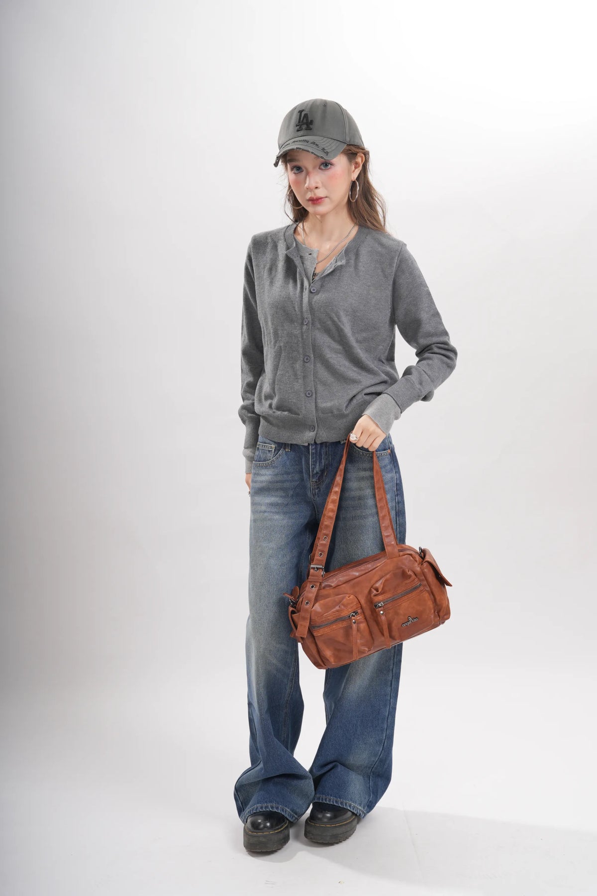 Women’s Multi-Pocket Satchel Purse | Shoulder &amp; Crossbody Handbag