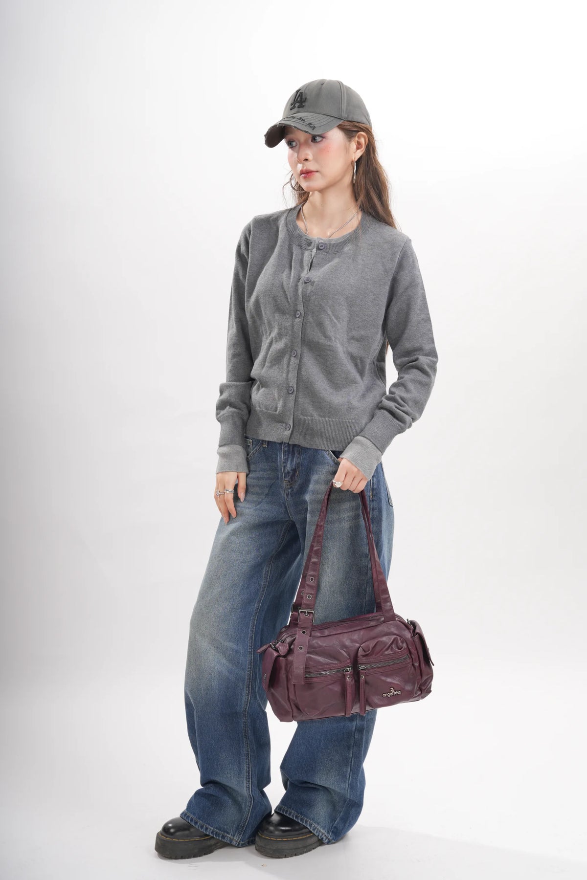 Women’s Multi-Pocket Satchel Purse | Shoulder &amp; Crossbody Handbag