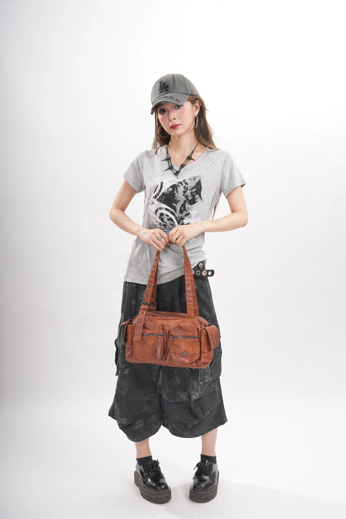 Women’s Multi-Pocket Satchel Purse | Shoulder &amp; Crossbody Handbag