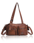 Women’s Multi-Pocket Satchel Purse | Shoulder & Crossbody Handbag