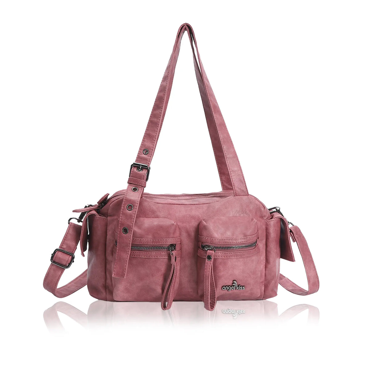 Women’s Multi-Pocket Satchel Purse | Shoulder &amp; Crossbody Handbag