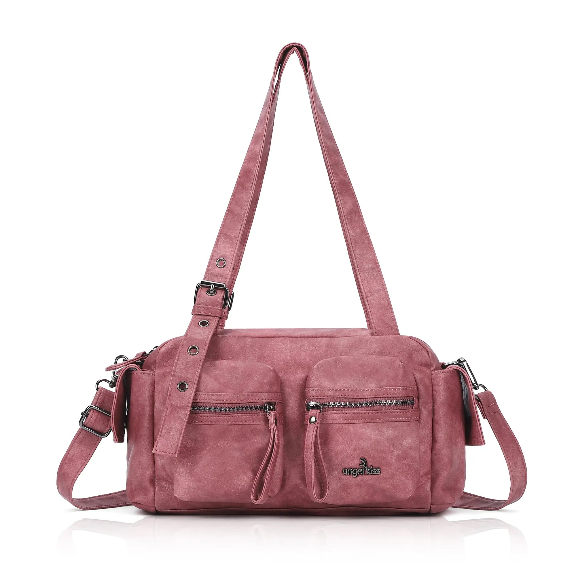 Women’s Multi-Pocket Satchel Purse | Shoulder &amp; Crossbody Handbag