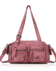 Women’s Multi-Pocket Satchel Purse | Shoulder & Crossbody Handbag