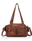 Women’s Multi-Pocket Satchel Purse | Shoulder & Crossbody Handbag