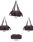 Women’s Multi-Pocket Satchel Purse | Shoulder & Crossbody Handbag