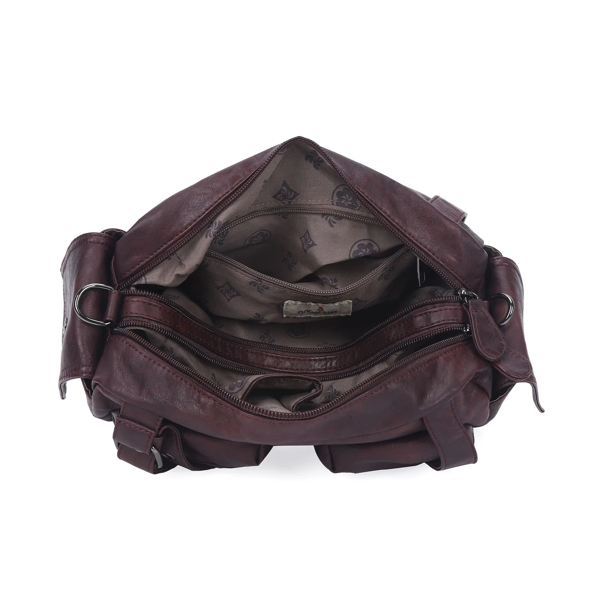 Women’s Multi-Pocket Satchel Purse | Shoulder &amp; Crossbody Handbag