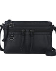 Multi-Zip Crossbody Purse with Tassel Pulls