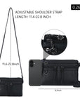 Multi-Zip Crossbody Purse with Tassel Pulls