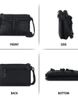 Multi-Zip Crossbody Purse with Tassel Pulls