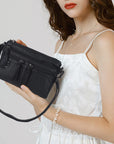 Multi-Zip Crossbody Purse with Tassel Pulls