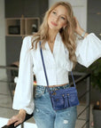 Multi-Zip Crossbody Purse with Tassel Pulls