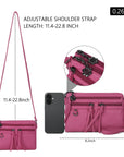 Multi-Zip Crossbody Purse with Tassel Pulls