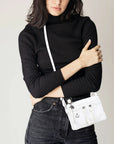 Multi-Zip Crossbody Purse with Tassel Pulls