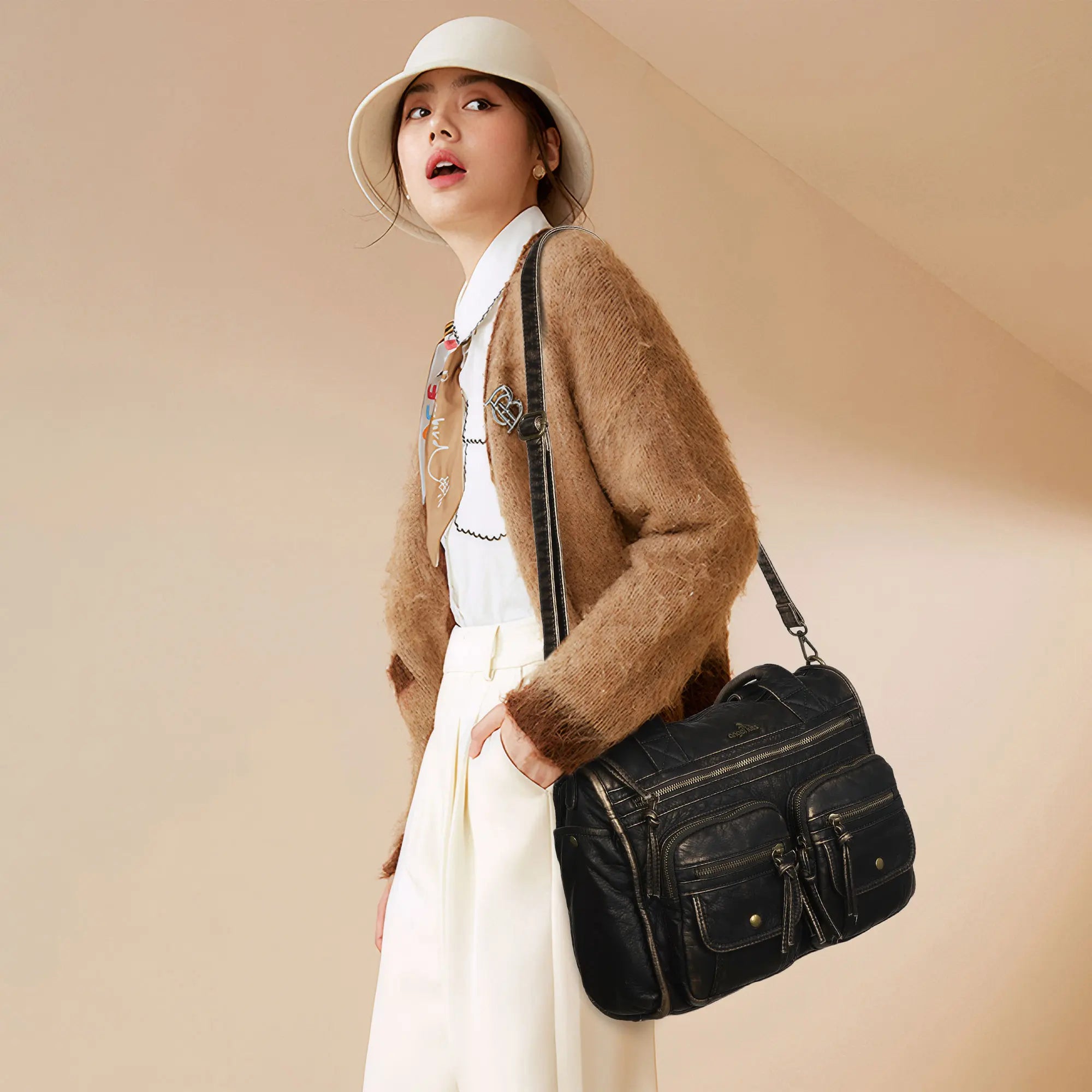 Multi-Pocket Everyday Shoulder Bag