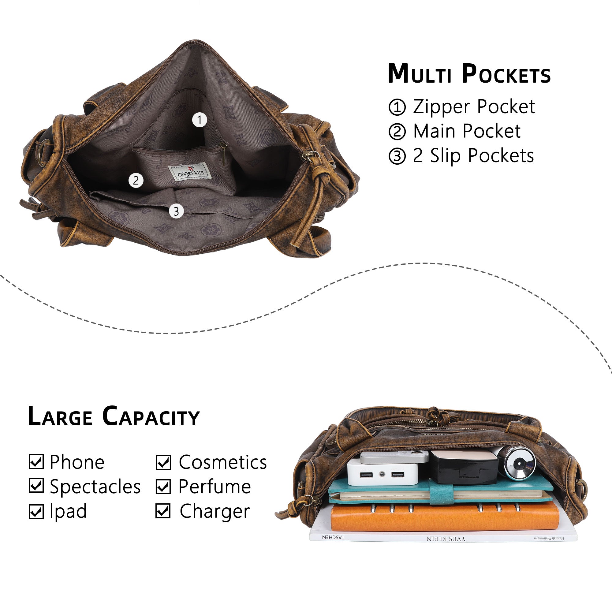 Multi-Pocket Everyday Shoulder Bag