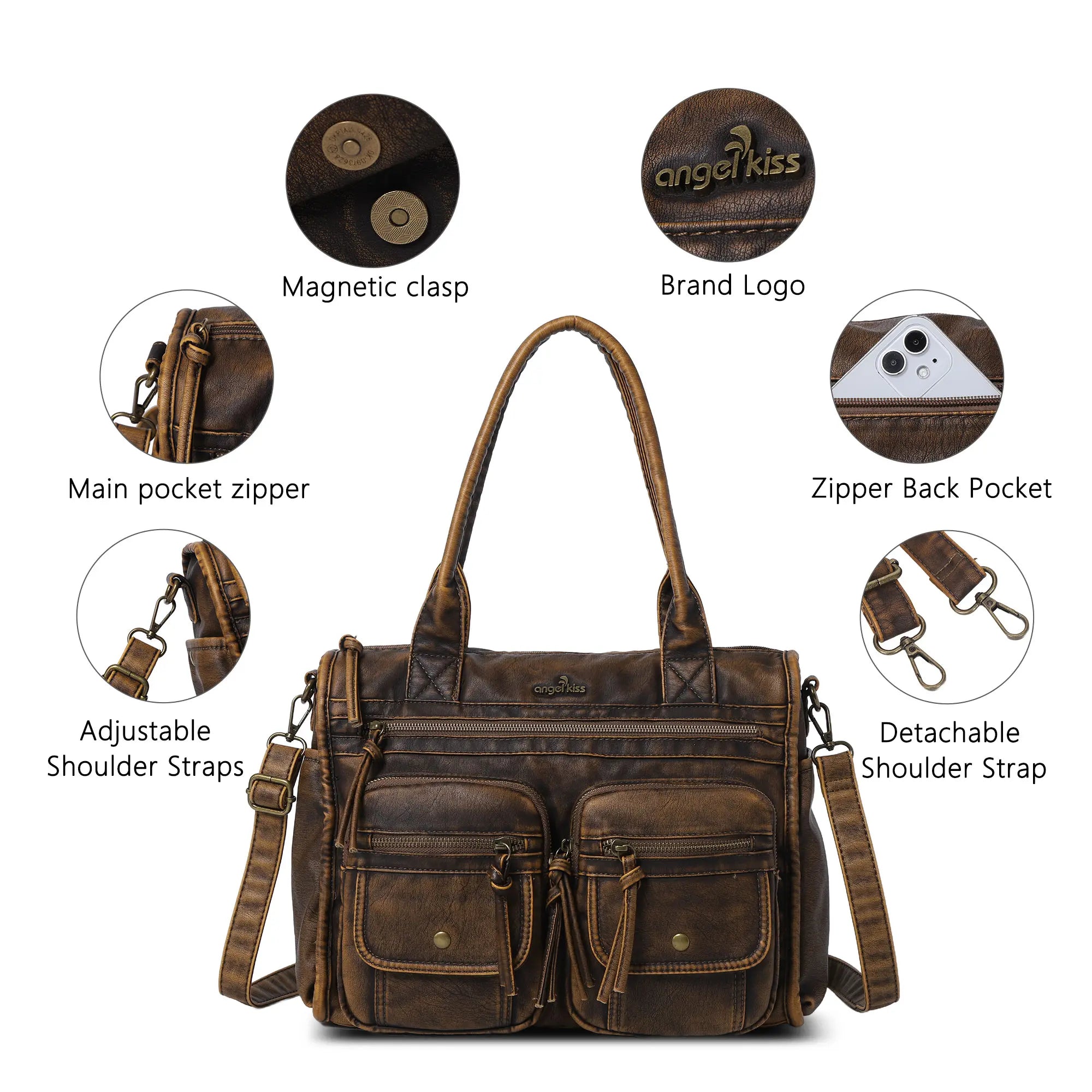 Multi-Pocket Everyday Shoulder Bag