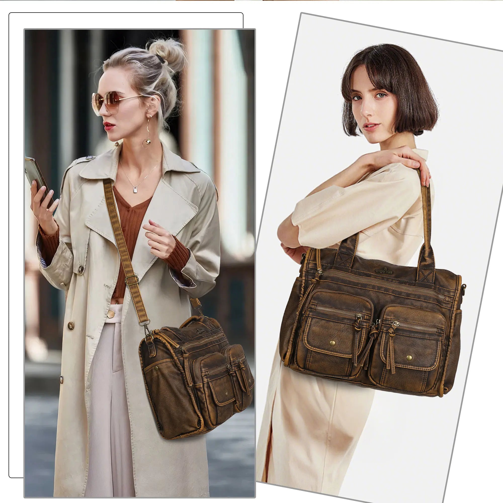 Multi-Pocket Everyday Shoulder Bag