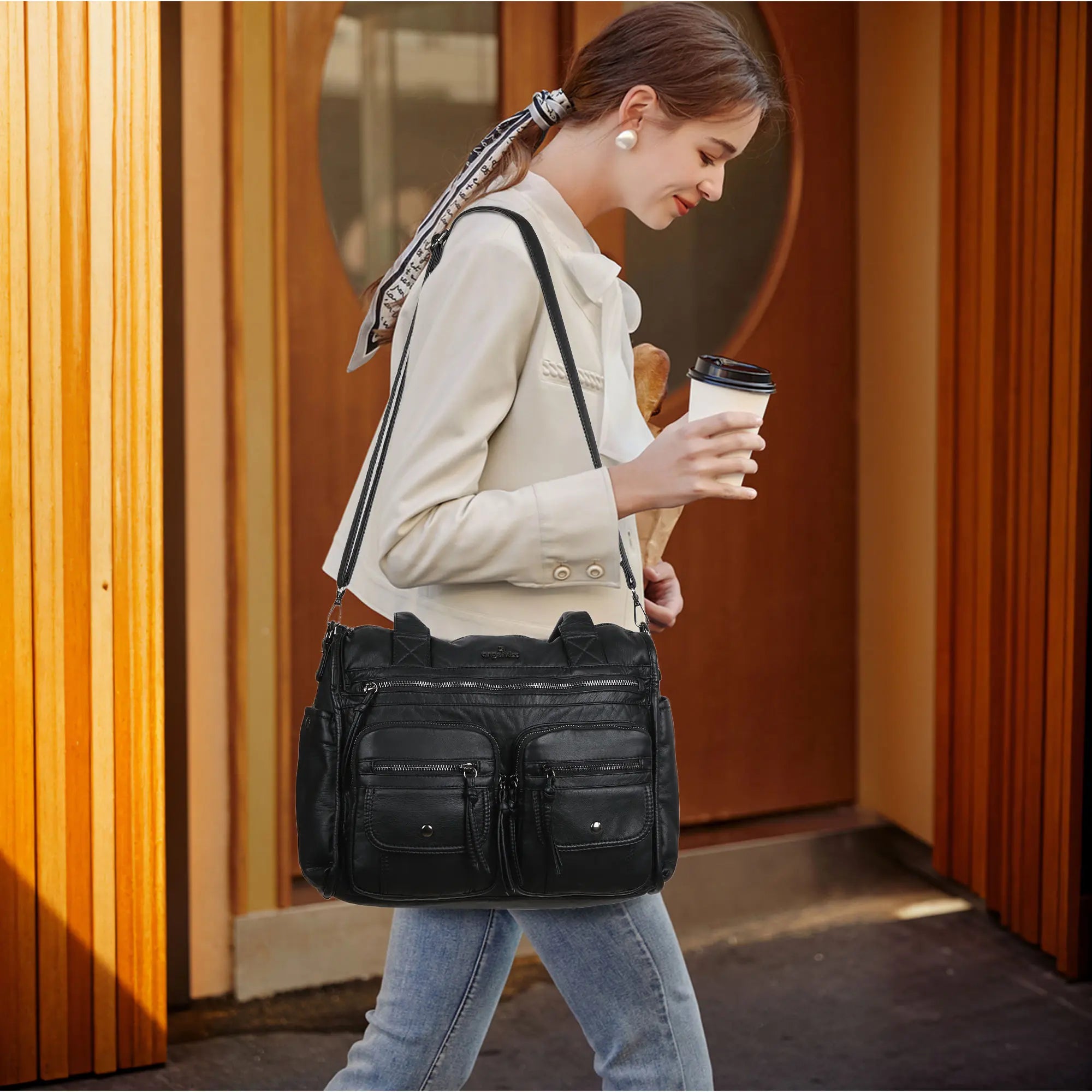 Multi-Pocket Everyday Shoulder Bag
