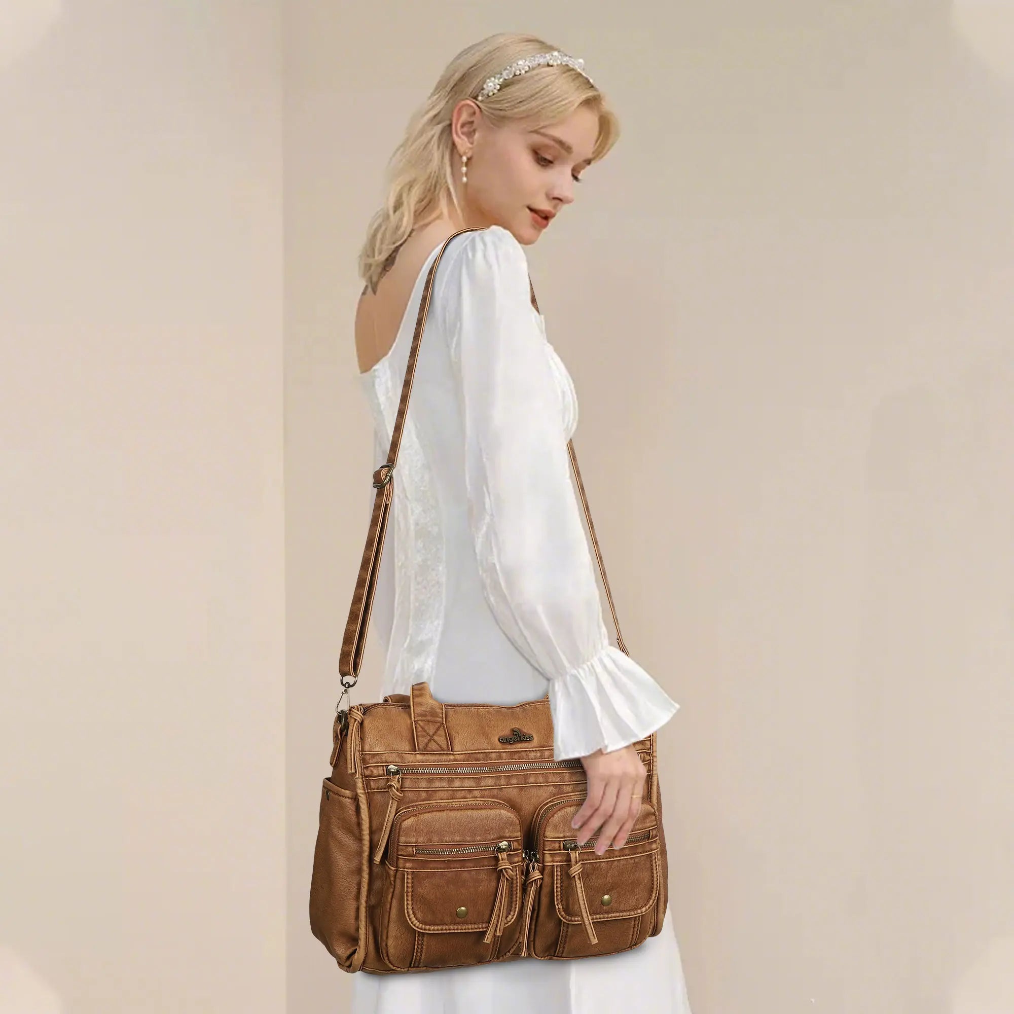 Multi-Pocket Everyday Shoulder Bag