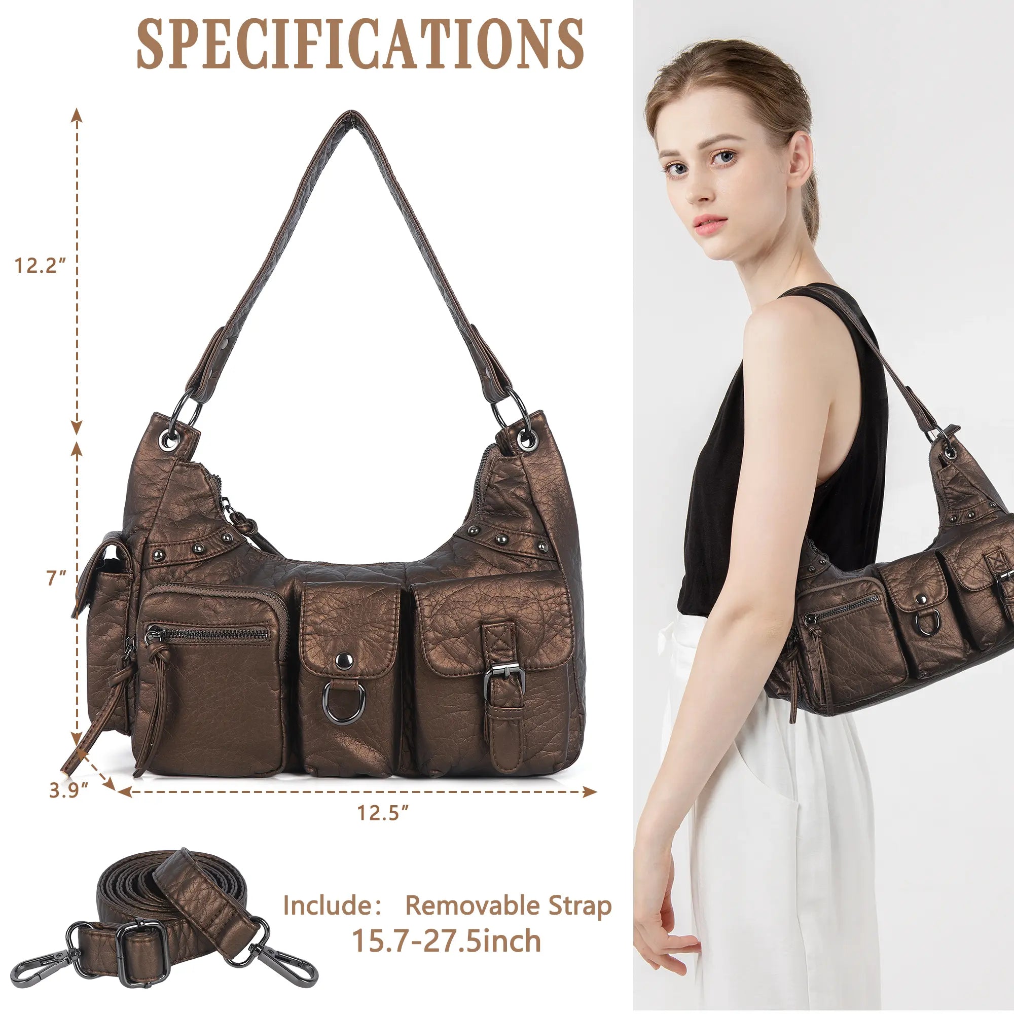 Small Multi-Pocket Shoulder &amp; Crossbody Bag