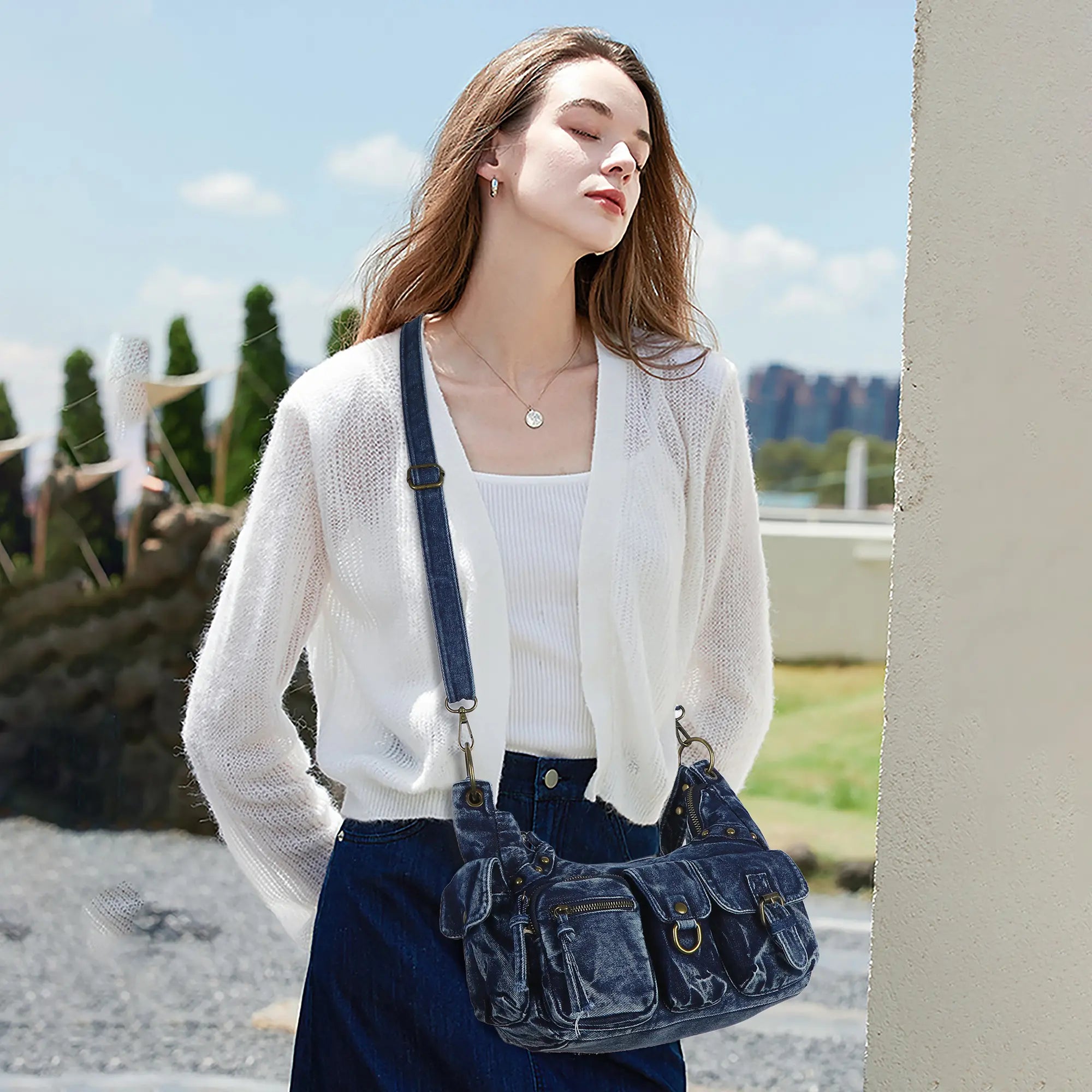Small Multi-Pocket Shoulder &amp; Crossbody Bag
