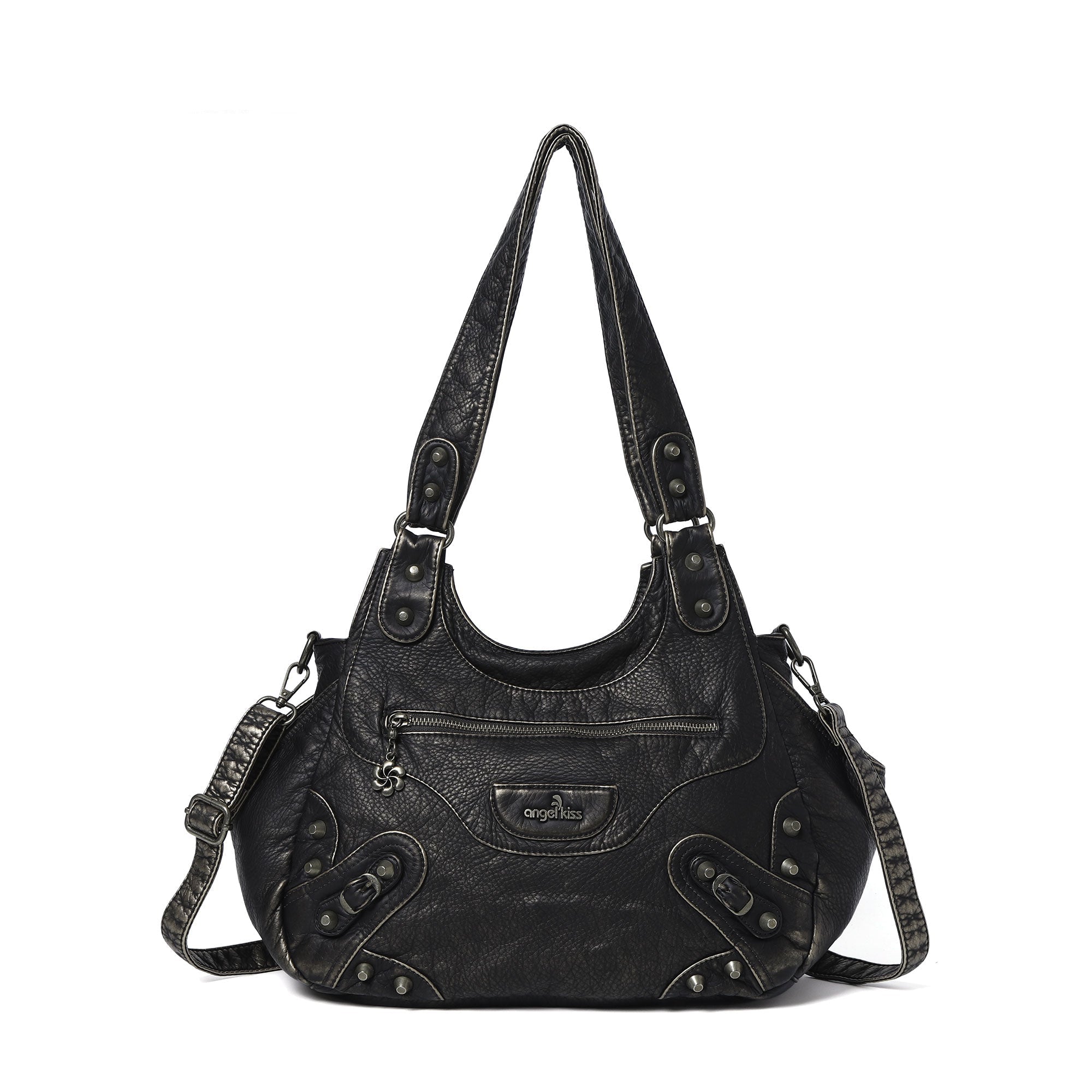 Hobo Purses Vegan Leather Retro Metal Studs Y2K Designer Bags for Women